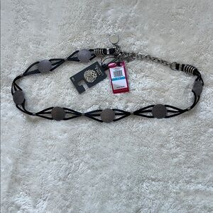 Vince Camuto Silver and Black Belt